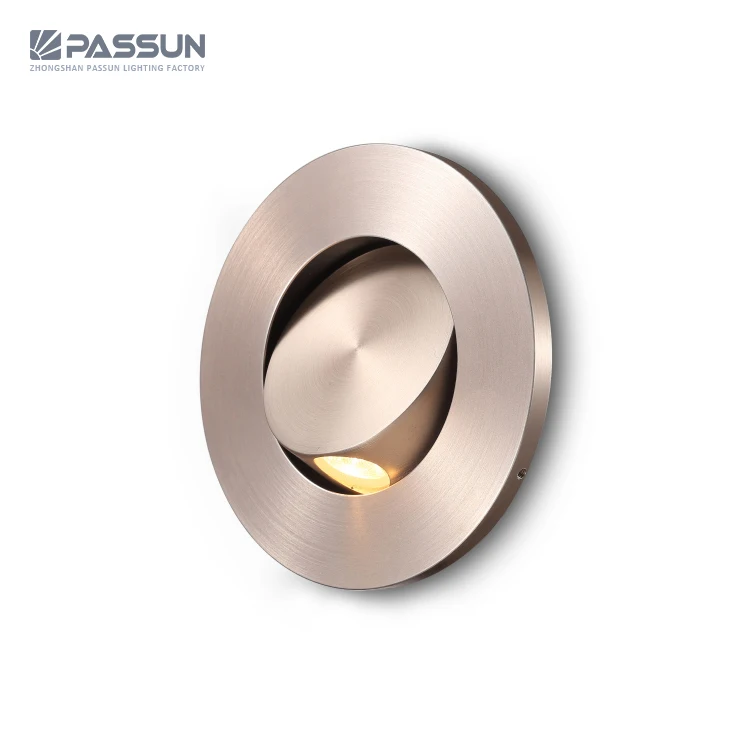 Aluminium 3w recessed rose gold fancy led bedside wall light for bedroom