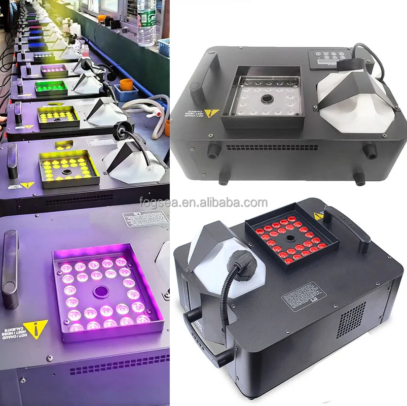 Professional 1500W LED RGB Color Fogger for Stage DMX Disco DJ Party Smoke Machine Electric Metal Machine