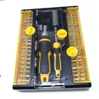 Tool With Kit 44-In-1 Tool Set With Ratchet Handle And Universal Socket Wrench Screwdriver Set Tool Kit