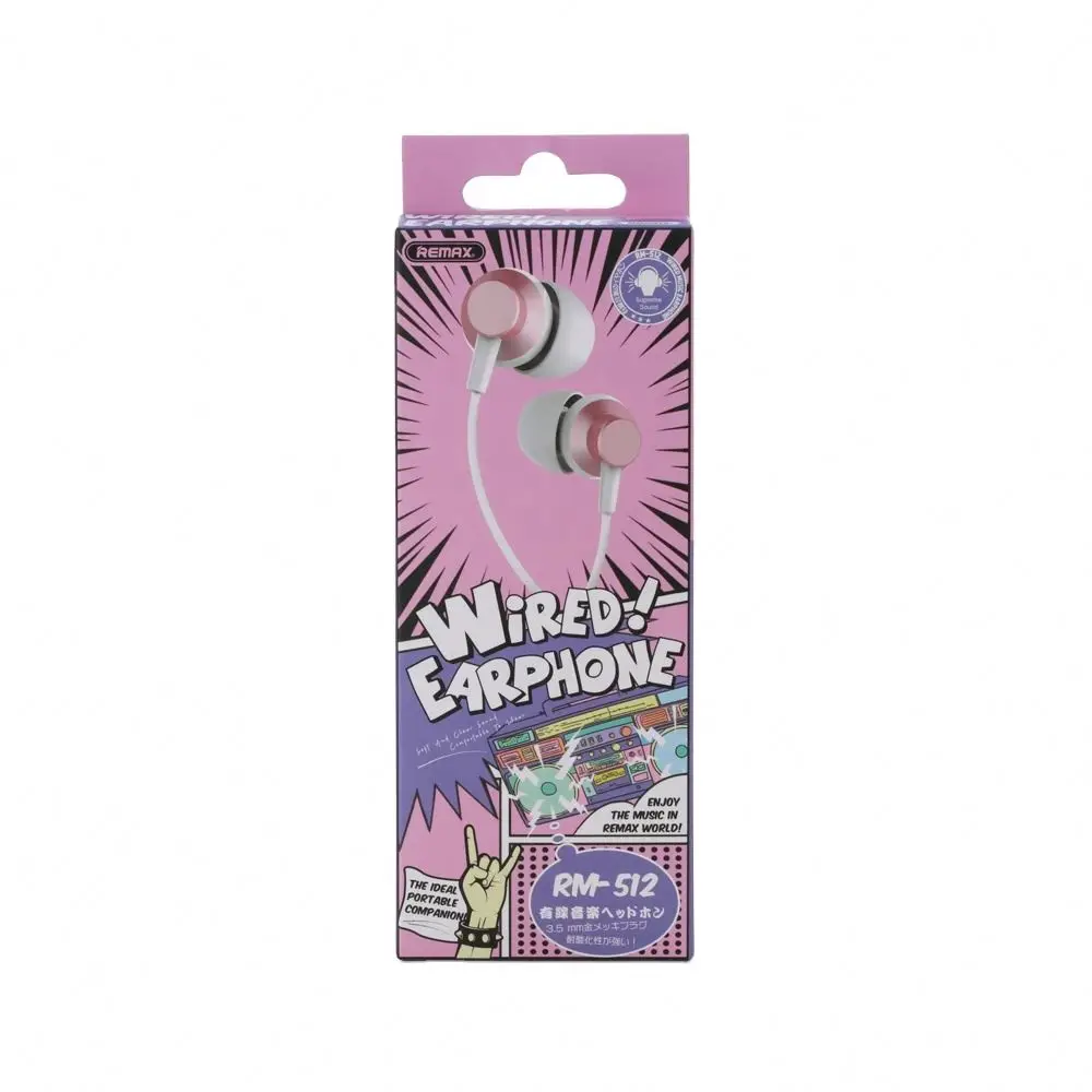 Remax Rm 512 Headphone In-ear Metalik 