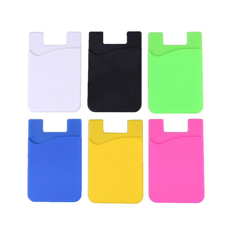 Wholesale Silicone Card Holder Phone Case, Printable Logo Multi-color Phone Case Card Holder