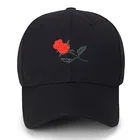 Black Cap Strap Back Black Sunshade Custom Rose Baseball Cap Hat With Leather Strap Back Closure Hat Cap