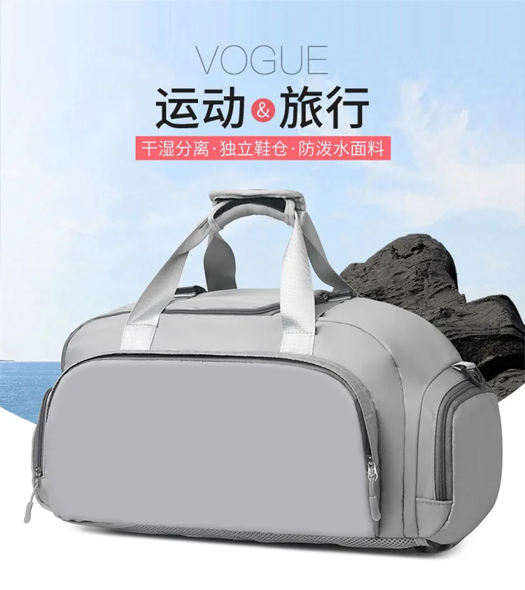 OEM High Quality Durable Outdoor Workout Women Big Hot pink Boys Girl Sports Training Gym Duffle Bag