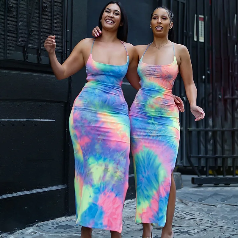 Wholesale Summer Thailand Tie Dye Long 