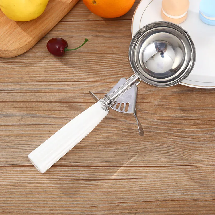 Full Sizes 304 Stainless Steel Ice Cream Trigger Scoop