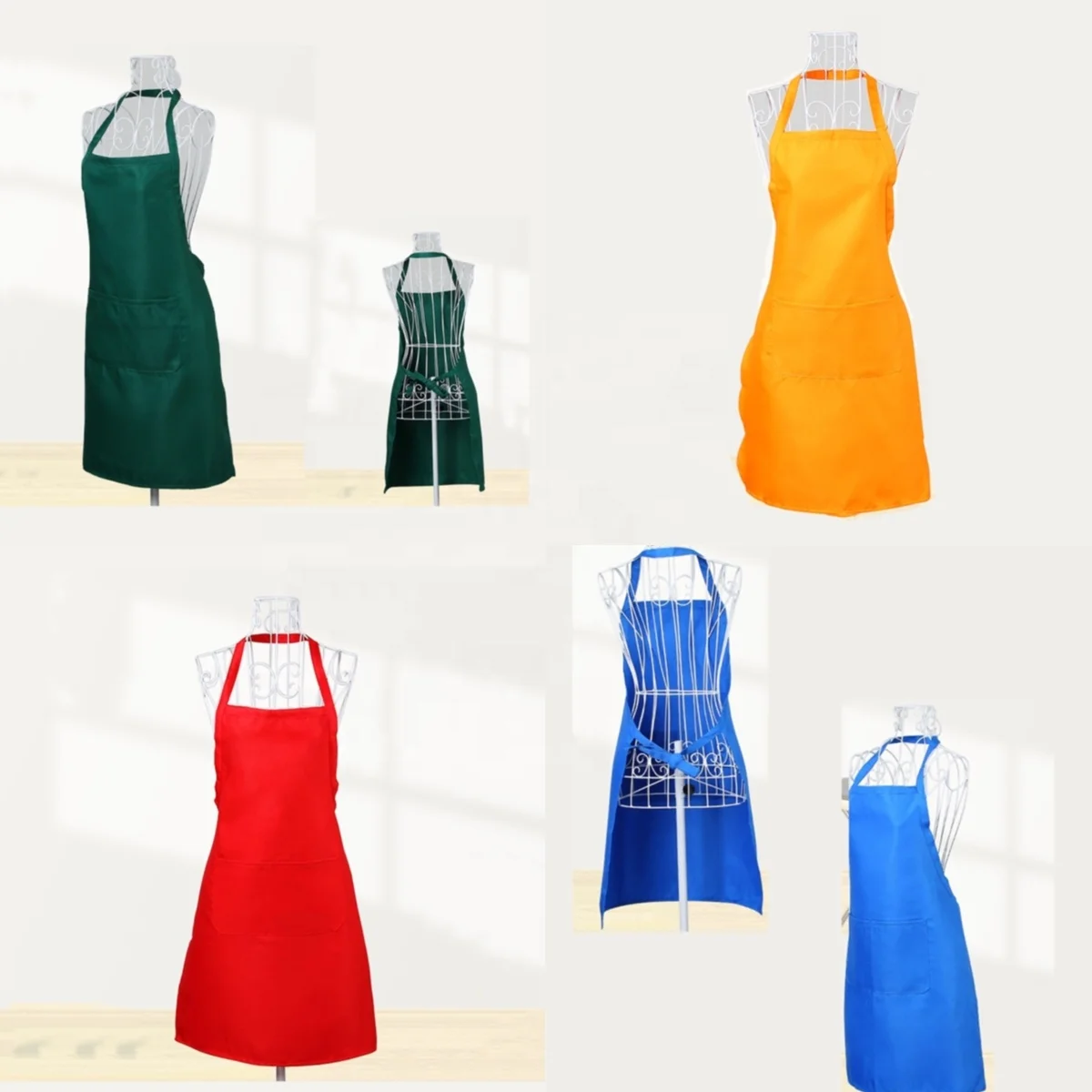 Customized blank business aprons manufacturer wholesale advertising printed logo anti fouling apron multiple colors available