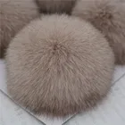 Fur Elastic Genuine Animal Fur Fox Pom Poms Ball With Elastic Band