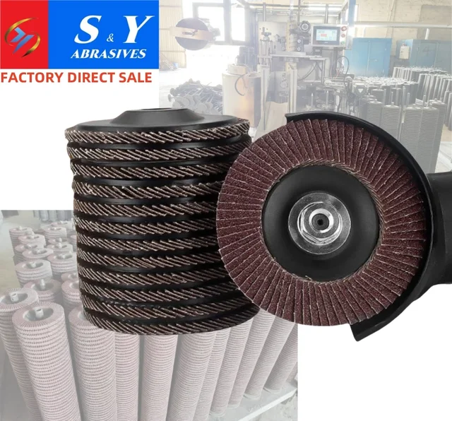 4inch Calcined aluminium oxide flap disc for grinding and polishing metal surface weld seams and wood