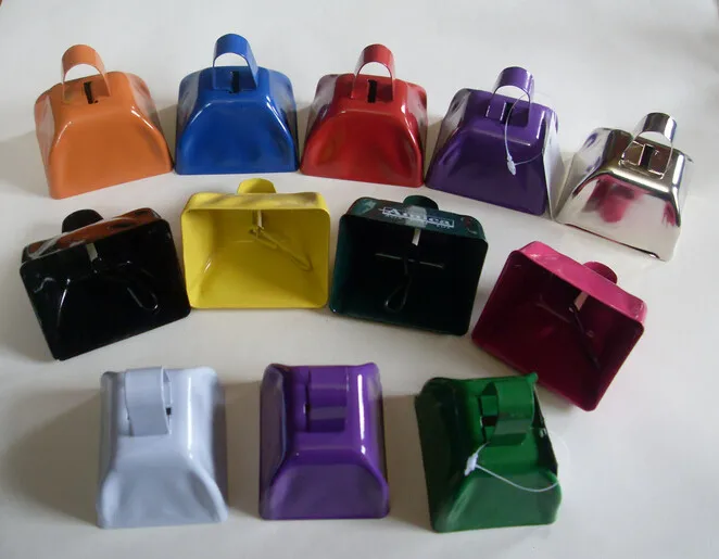 Custom Logo Printed Noise Maker Cow Bell For Sporting Events Noisemaker Metal Cowbell