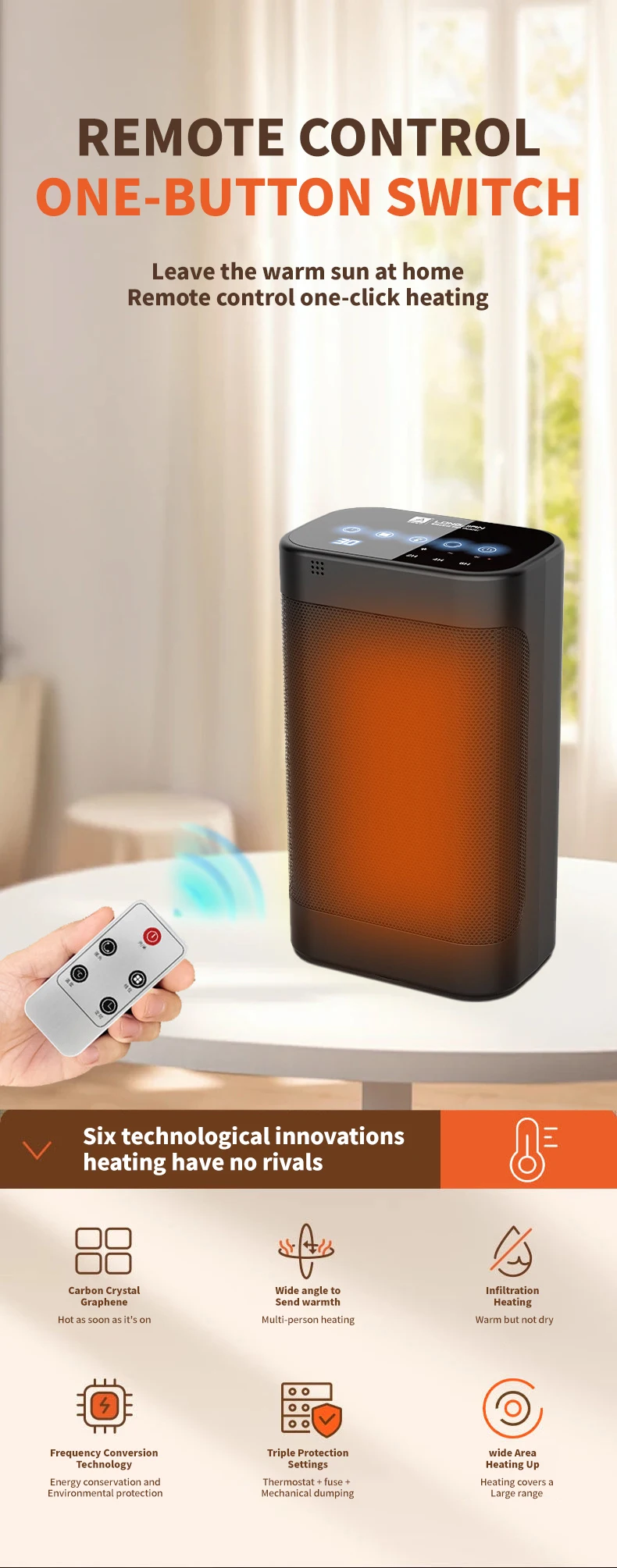 Usb Electric Space Heater, Portable, PTC - detail 8
