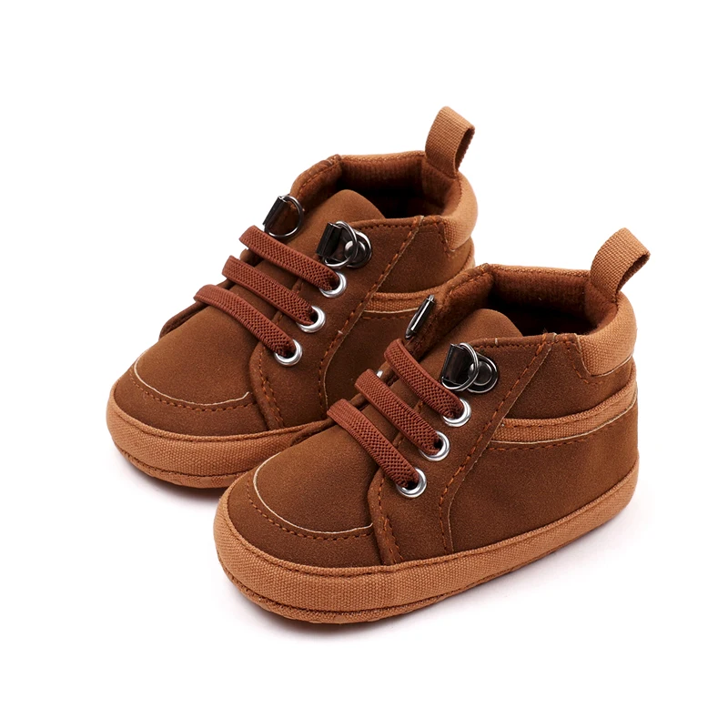 High Top Solid Color Imitation Musk Fur Baby Boys Fashion Casual Simple Toddler Boots supplier