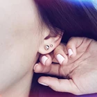 Earrings Silver Korean Small Earrings Fashion Stainless Steel Jewelry Silver Gold Plated Women's Earrings