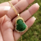 Crystal Necklace Jewelry Personalized New Crystal Laughing Religious Jade Buddha Pendant Necklace