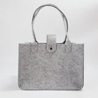 Bag Custom Felt Bag Shopping Gift Bag Can Print LOGO Optional Color Leisure Handbag Large Pocket Matching Buttons