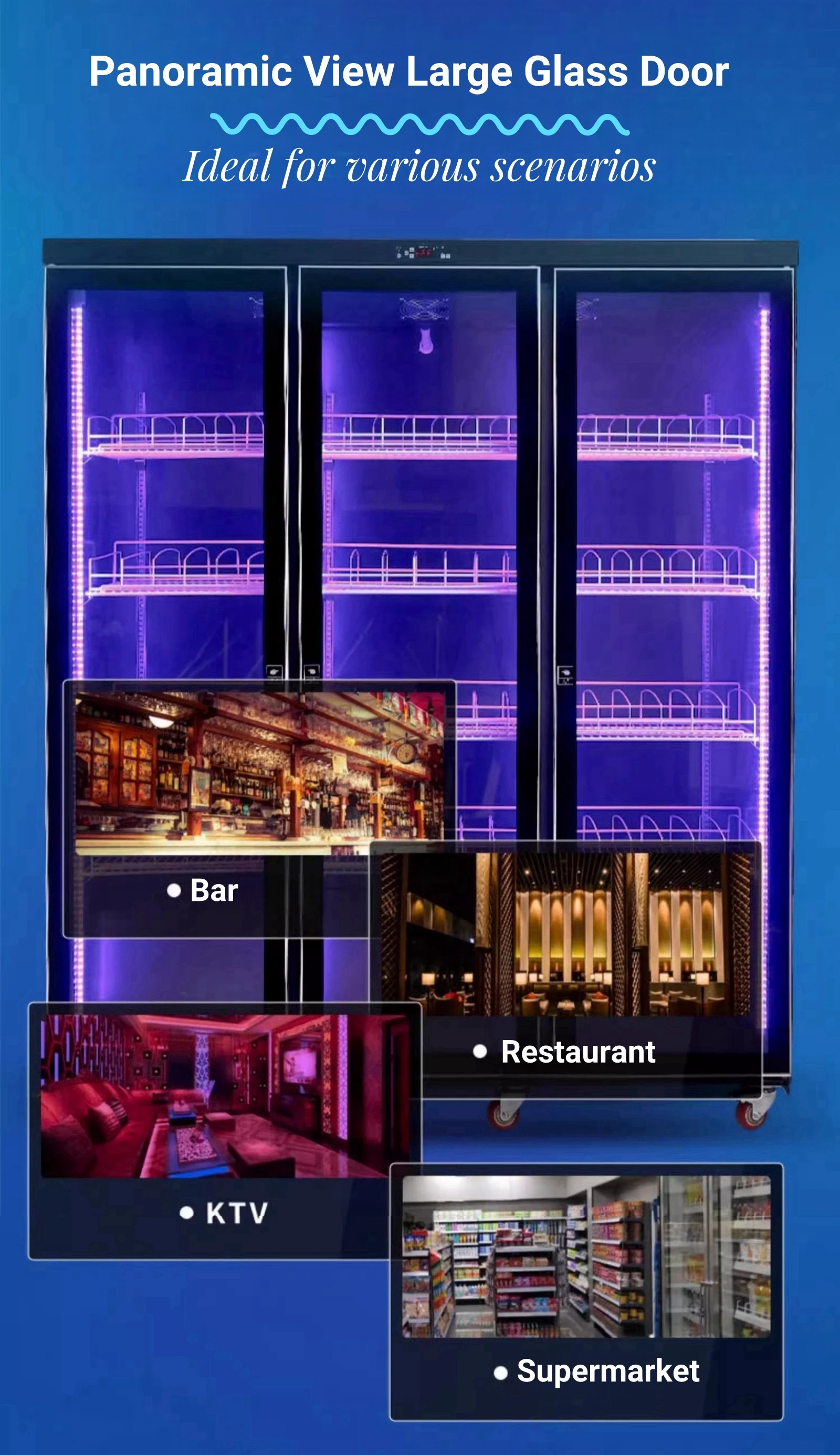 Screen Beverage Viewing Refrigerator, LED, 220V-240V, R290 - detail 12