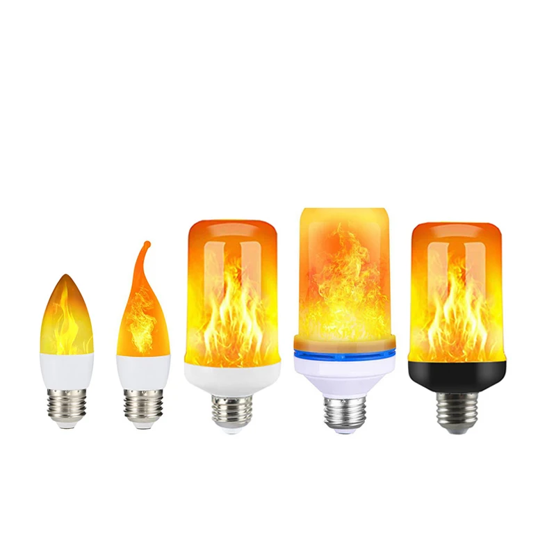 E14 E27 LED Flame Lamps B22 Corn Bulb Creative Flickering Effect Bulb AC85-265V LED Emulation Dynamic Flame Light For Home Decor