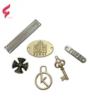 Brand Name For Handbag High Quality Design Metal Brand Name Raised Metal Logo Plates For Handbag Brand Logos