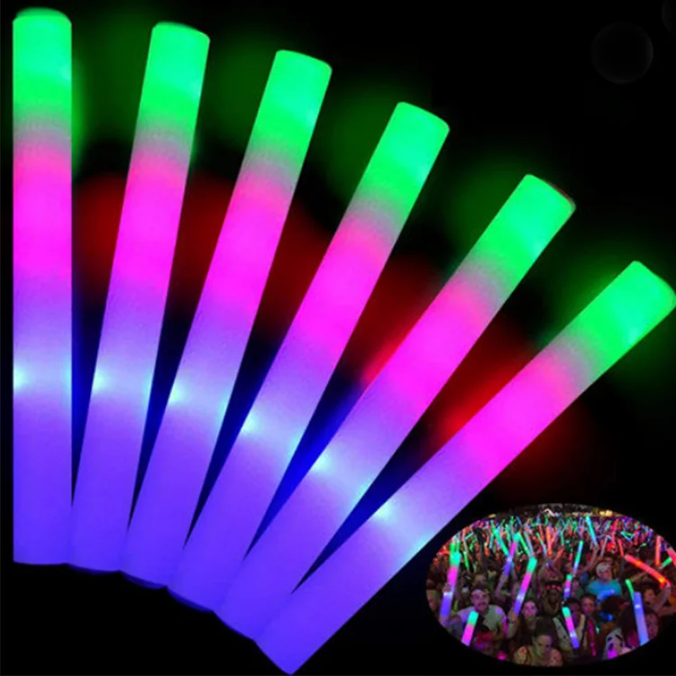 Hot Selling Promotional Products Colorful Flashing Light Multi-color 40*4 LED Foam Sticks