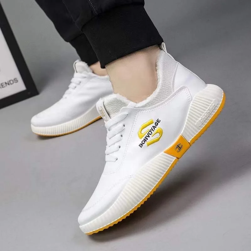 design PU upper sport shoes men casual sneakers leather trainer