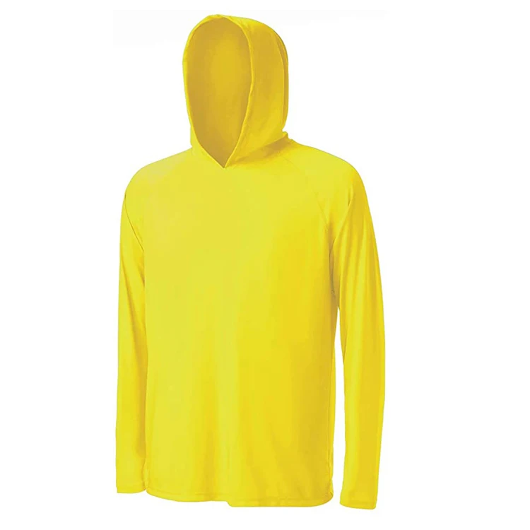 Wholesale Men's Long Sleeve UPF 50+ Hoodies Sun Protection T-Shirts with Thumb Holes