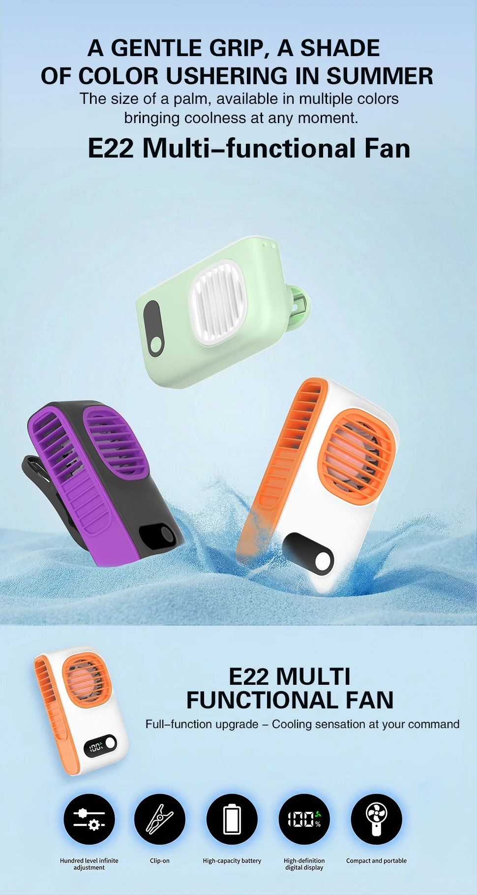 Model Waist-hanging Fan, USB, 5 V, Battery - detail 2