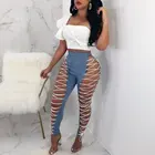 Sexy Leather Pants 2021 New Arrivals Women Sexy High Waist Clubwear Lace Up PU Leather Leggings Skinny Pants