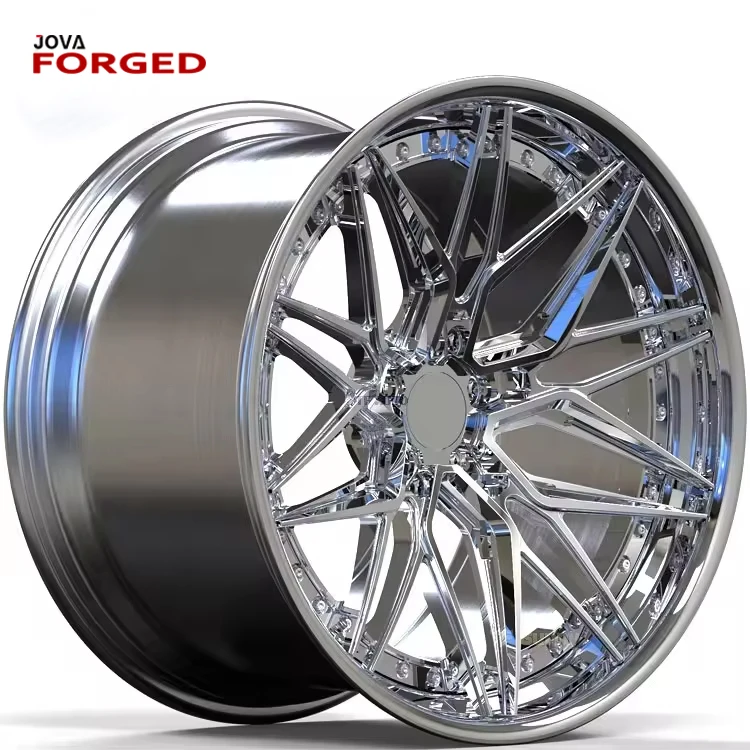 Multi Piece 5 Spoke Silver Chrome 5x114.3 Multi Spoke Deep Dish Rims For G38 G20