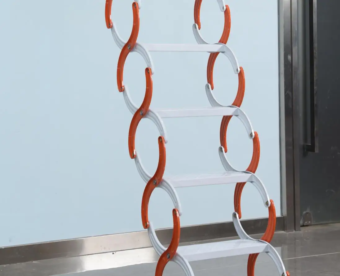 Space Saving Scissor Loft Ladder With Nonslip Step Buy Telescopic