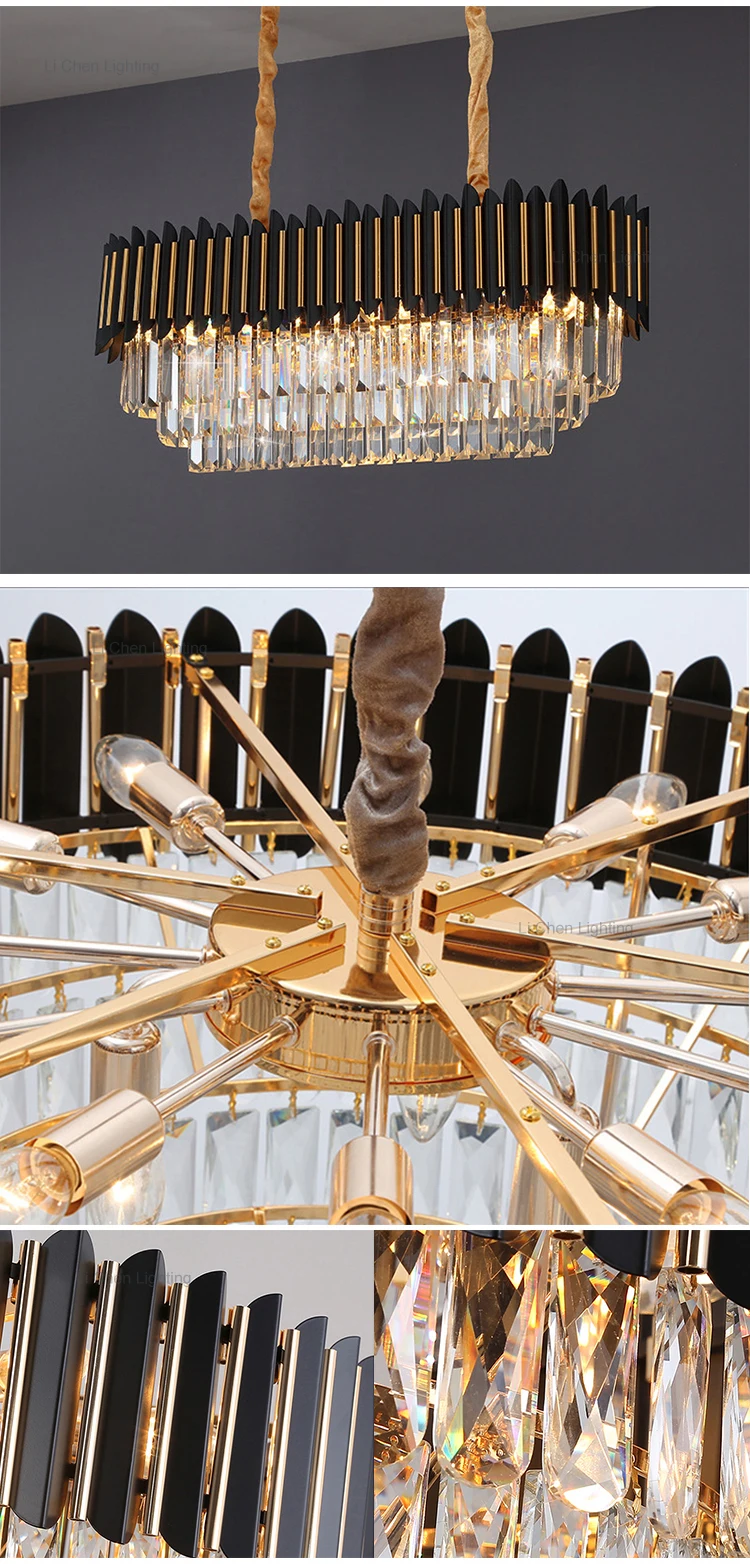 p0060 modern design residential living room bedroom decoration crystal luxury led pendant lamp -4