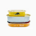 Food Grade Oval Shape Aluminum Paste Coating Easy Open Can For Canned Fish