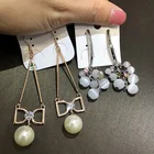 Jewelry Pearl 2020 Handmade Jewelry Korean Pearl Bridal 14K Gold Plated Droped Long Tassel Drop Earrings