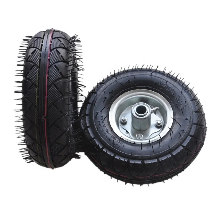 1x/4x 4.10/3.50-4 Inner Tube Tire For Pneumatic Trolley Wheel Bent Valve Air Set 