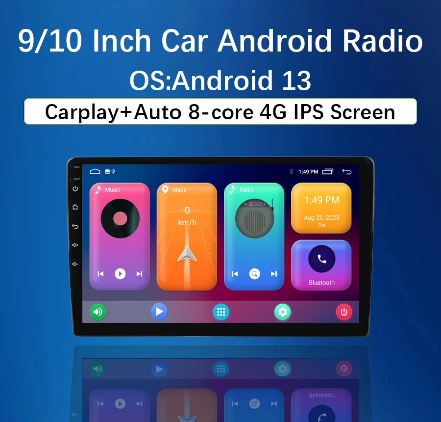 For All Model Car Universal Host Car Dvd 9 Inch Android 13 System Car Radio Suit Player Pip Ahd