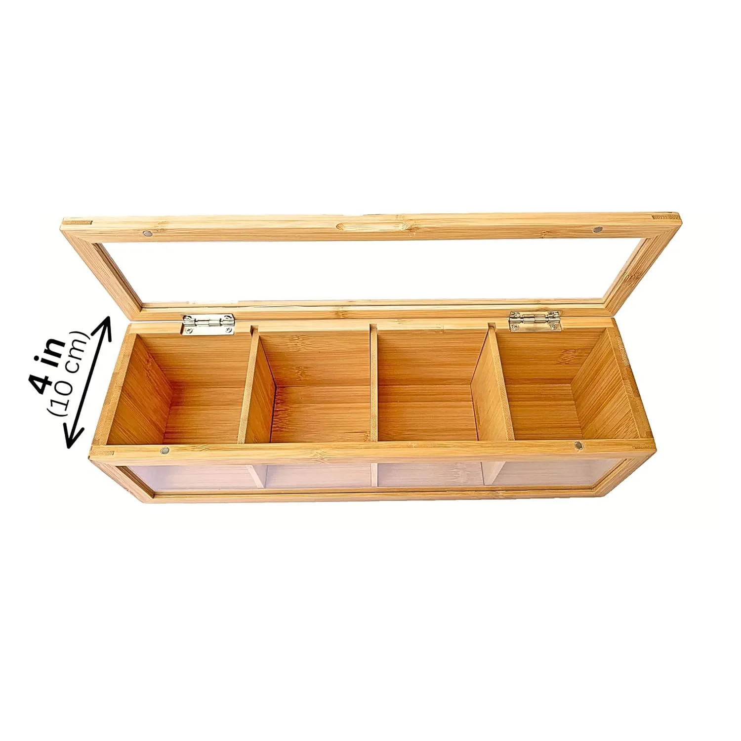 Stackable Bamboo Tea Bag Organizer Storage Holder for Tea Bags Wood Tea Box Containers ,Teabag Stand for Cabinet Countertop