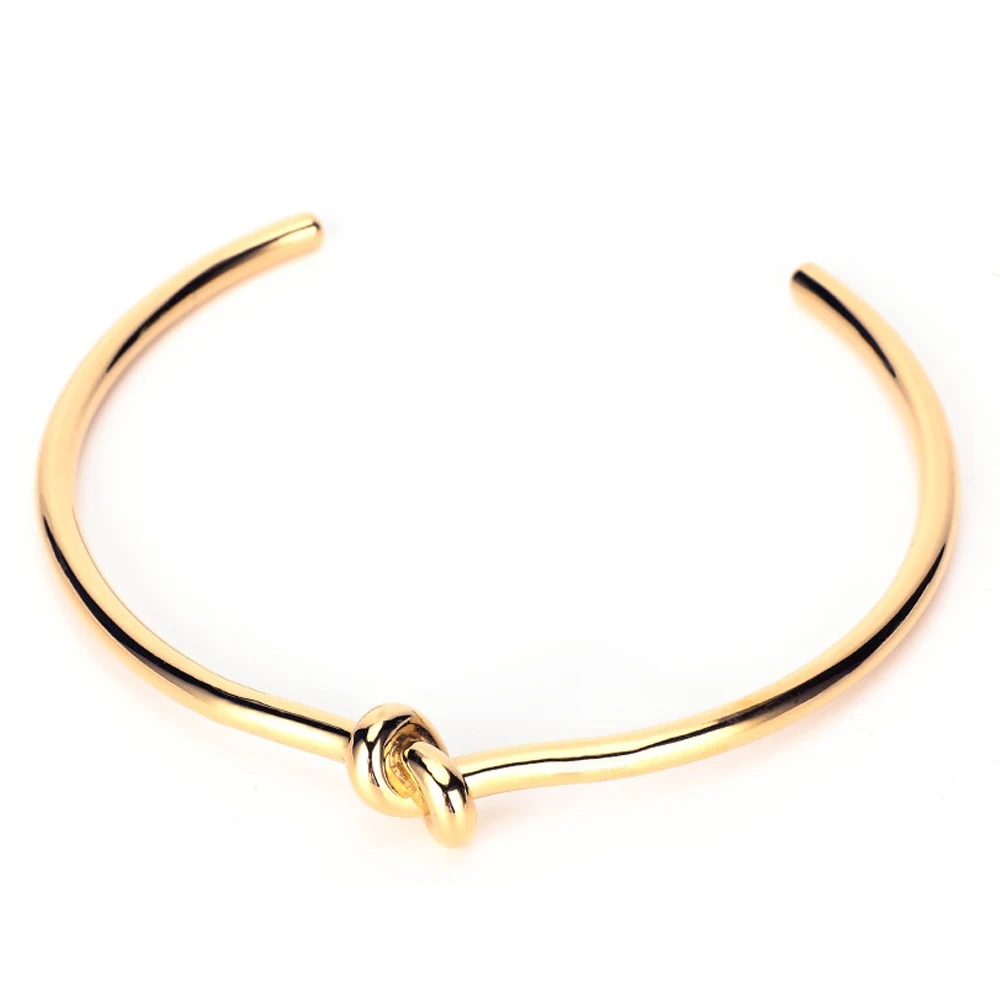 gold knot choker necklace