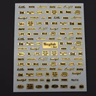 Nail Hot Stamping Series Back Glue Nail Stickers English Words Nail Stickers Nail Jewelry Tools