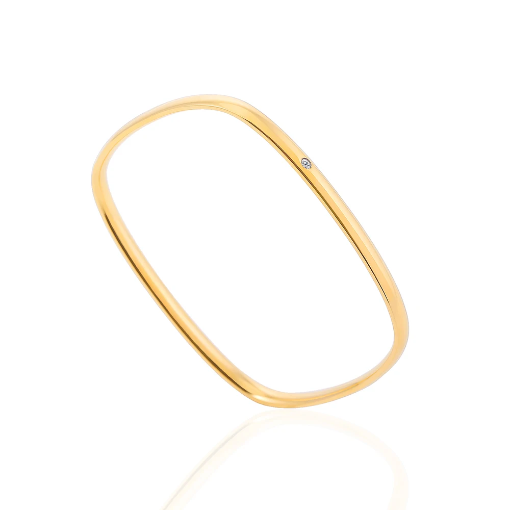 square gold bangle bracelet