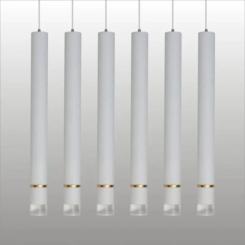 Suspension Long Tube light Kitchen Dining Room Shop Bar Cylinder Pendant Lamp