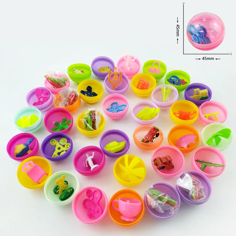 45MM Mixed  Round Surprise Egg  Gashapon Plastic Small Toys Capsule  For Vending Machine Capsule Toys