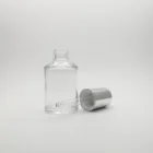 Plastic Bottle For Oil Transparent Cosmetic 30ml 45ml Sloping Shoulder Clear Plastic Dropper Bottle For Essential Oil