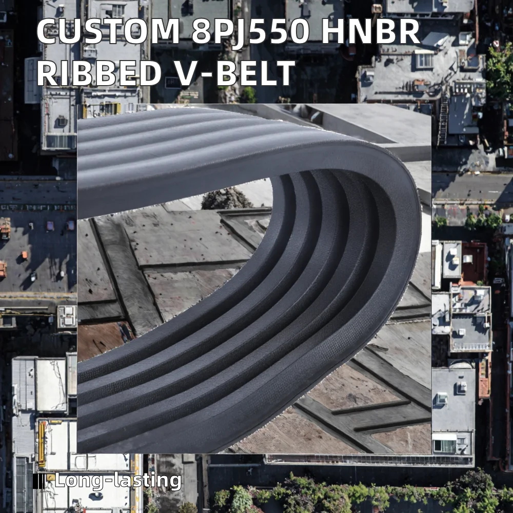 Customizable Industrial HNBR Rubber PK Transmission Belt Engine Ribbed V-Belt OEM Construction Belt manufacture