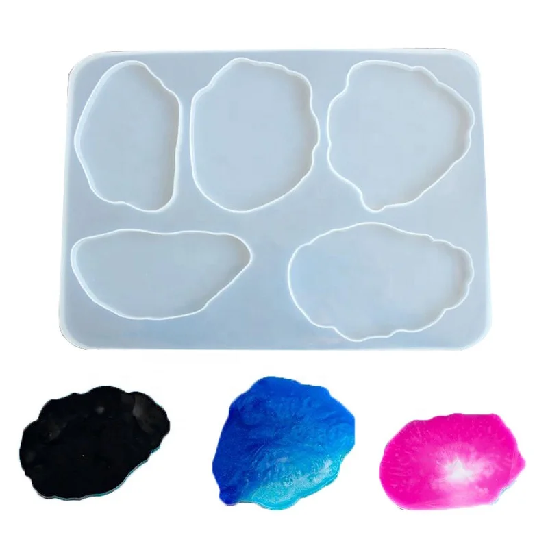 Agate Coaster Resin Casting Mold Silicone Jewelry Making Epoxy Mould Craft Tool 