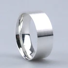 Ring Blanks Poya 8mm Custom Engraver Wide Flat 925 Sterling Silver Ring Core Blanks