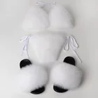 Lingerie Hot Real Fox Fur Sexy Lingerie And Fur Slides Suit Fashion Beach Bikini For Women