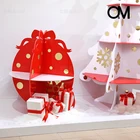 Gold Red And Christmas Tree O M Display Design Gold Red And White Three-dimensional Christmas Tree Display Stand