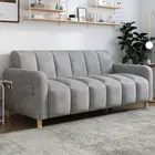 Gray China PVC Leather Fabric Sofa Furniture Home Light Gray Sofa Set