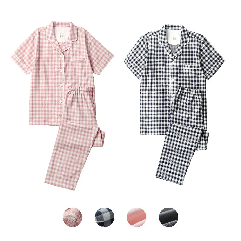 OEM Custom Plus Size 100% Silk Summer Lace Casual Women's Sleep Pajamas Set with Elastic Waist and Front Logo