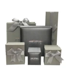 Pu Leather Custom High End PU Leather Luxury Jewelry Packaging Box And Bag Set With Logo