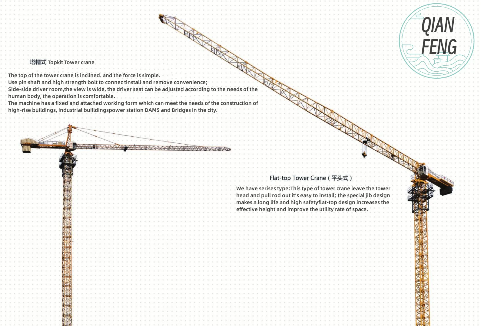 Ce Certificate Self Raising Tower Crane Qtz Construction Crane Tower