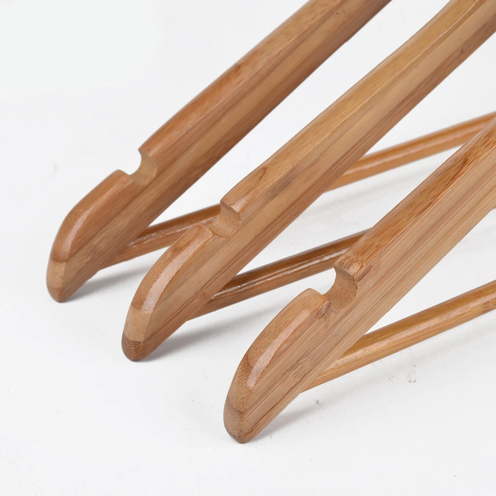 high quality bamboo stick clothes hanger for coat